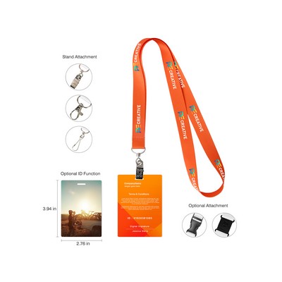 3/4" Full Color Sublimated Lanyard With PVC ID Card