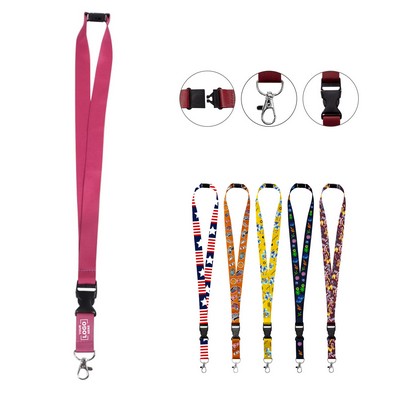 0.75'' Lanyard with Lobster Claw Buckle and Breakaway