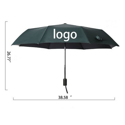 39" Custom UV Protection Automatic Open Folding Compact Umbrella