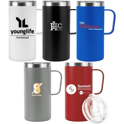 20 Oz. Double Wall Stainless Mug with handle and Lid (5 Days)